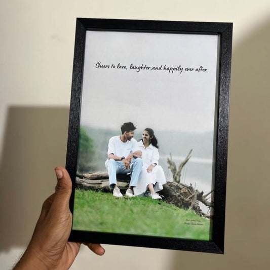Anniversary Photo Frame - Cheers To Love, Laughter and Happily Ever After