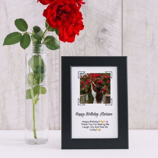 Happy Birthday Custom Photo Frame – Add Your Own Photo & Message