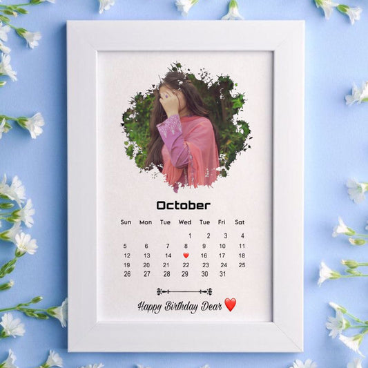 Happy Birthday Frame with Custom Text & Image – Handmade Gift